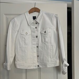 J. Crew White Jean Jacket Casual Chic
